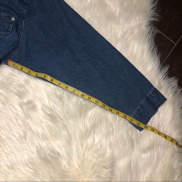 Carole Little Crochet/ Fringed Denim Jacket Sz  24 - Picture 9 of 9